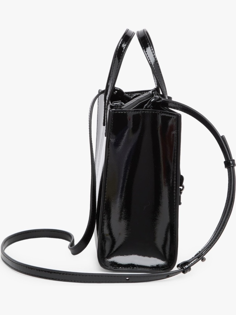 Marc Jacobs Mini Grind Tote Bag Leather Crossbody Satchel Black NWT - Picture 4 of 5